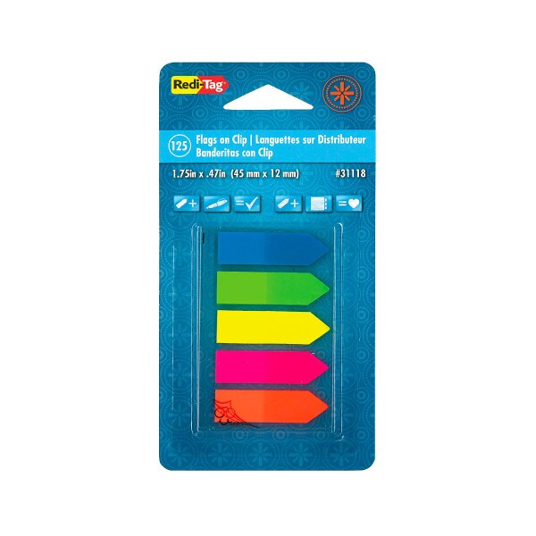 Colorful Post-it Note Flags See Through Arrow